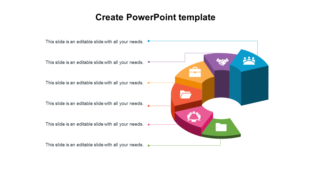 Create PowerPoint Template Presentation-Five Node